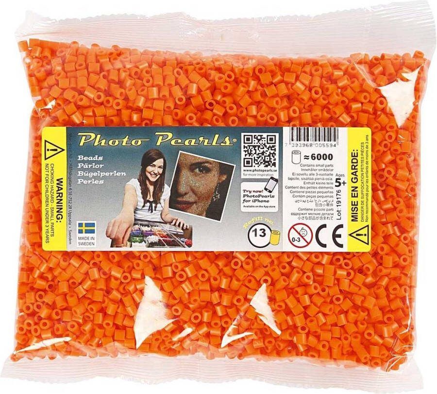 PacklinQ Strijkkralen afm 5x5 mm gatgrootte 2 5 mm medium helder oranje (32233) 6000 stuk 1 doos