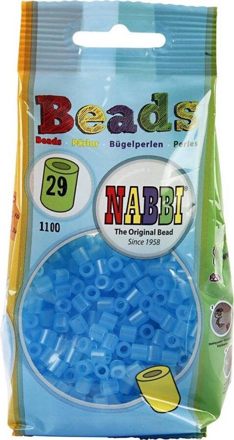 PacklinQ Strijkkralen. neon blauw (32235). afm 5x5 mm. gatgrootte 2.5 mm. medium. 1100 stuk 1 doos