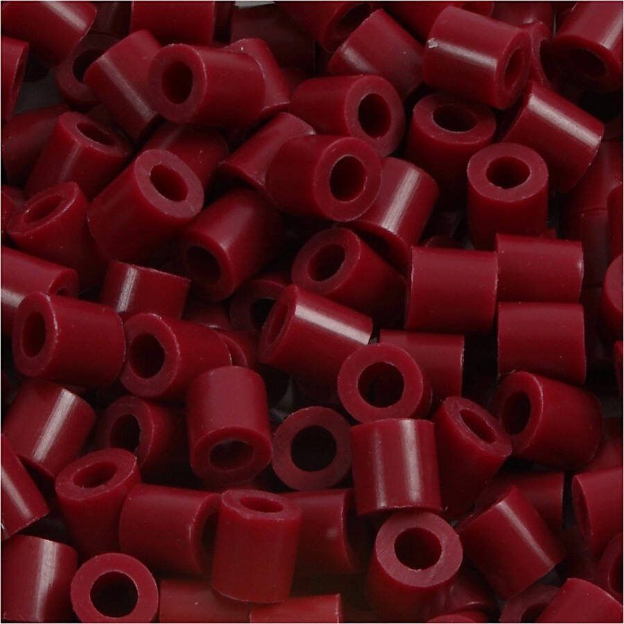 PacklinQ Strijkkralen afm 5x5 mm gatgrootte 2 5 mm medium wijnrood (32239) 1100 stuk 1 doos