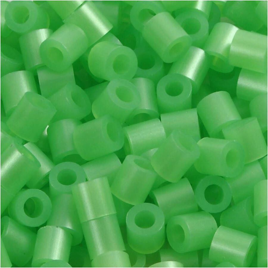 PacklinQ Strijkkralen. groen parelmoer (32240). afm 5x5 mm. gatgrootte 2.5 mm. medium. 1100 stuk 1 doos