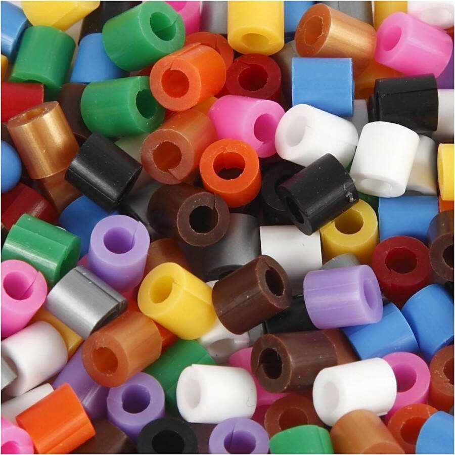 PacklinQ Strijkkralen met open zijkant. afm 5x5 mm. gatgrootte 2.5 mm. medium. standaardkleuren. 1100 div 1 doos