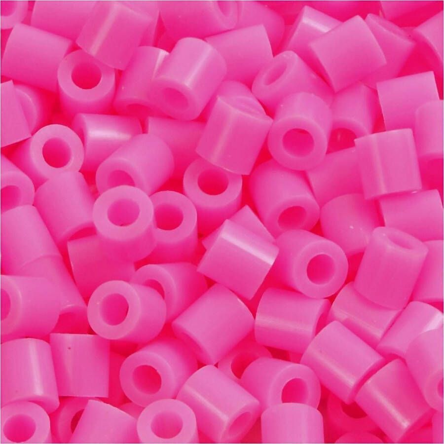PacklinQ Strijkkralen. roze (32222). afm 5x5 mm. gatgrootte 2.5 mm. medium. 6000 stuk 1 doos