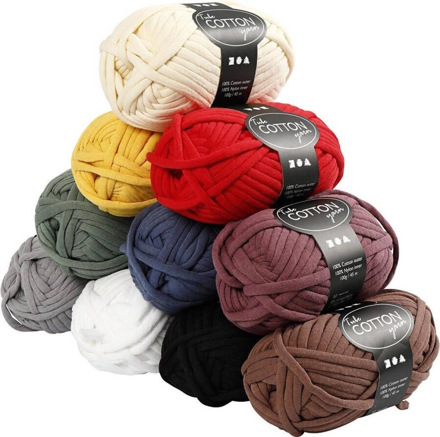 PacklinQ Textielgaren L: 45 m kleuren 10x100gr 1 doos