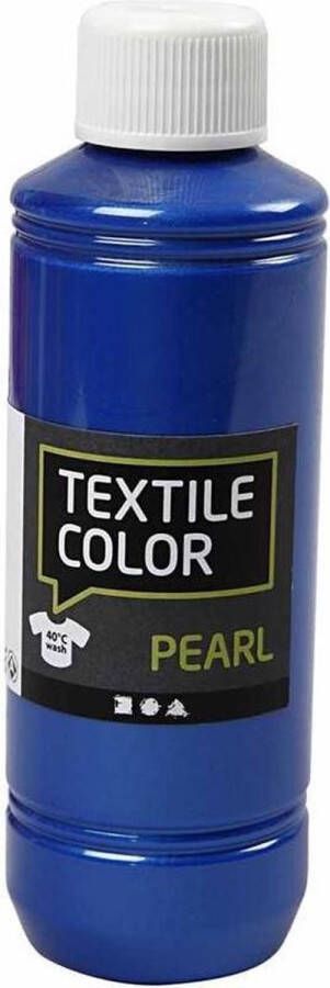 PacklinQ Textile Color. parelmoer. blauw. 250 ml 1 fles