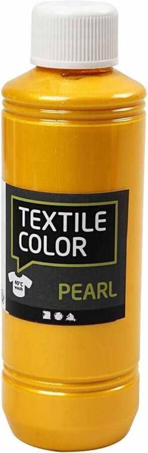 PacklinQ Textile Color. parelmoer. geel. 250 ml 1 fles