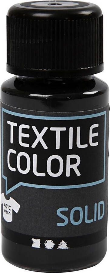 PacklinQ Textile Color. zwart. dekkend. 50 ml 1 fles