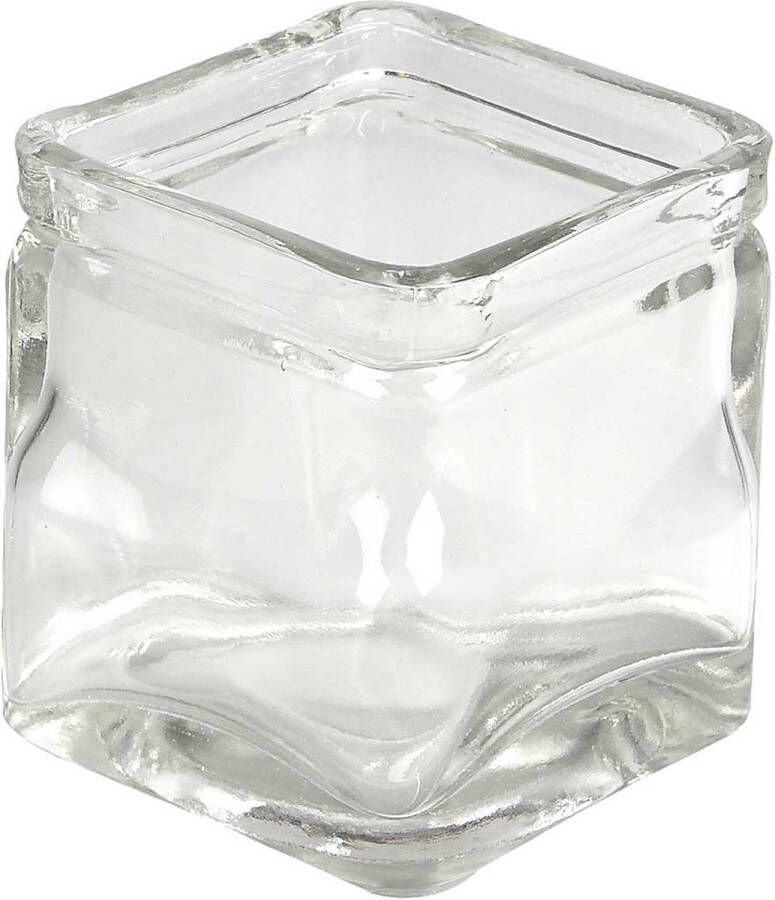 PacklinQ Vierkant glas. H: 5.5 cm. afm 5.5x5.5 cm. 12 stuk 1 karton
