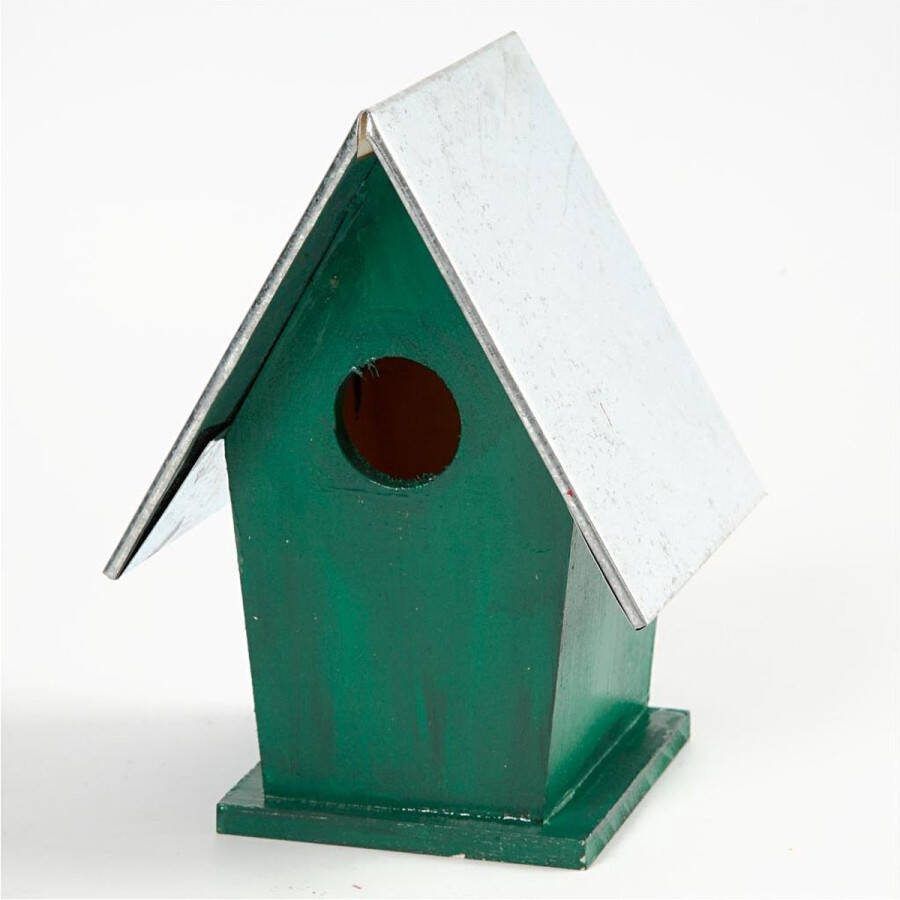 PacklinQ Vogelhuis met zinken dak afm 13 5x11x19 cm gatgrootte 32 mm 1stuk 1 stuk