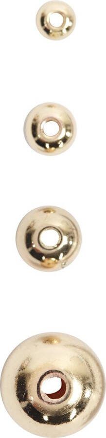 PacklinQ Kralen. goud. d 8 mm. gatgrootte 1 mm. 50 stuk 1 doos