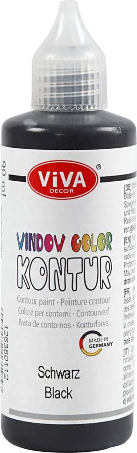 PacklinQ Window Color Contour. zwart. 90 ml 1 fles
