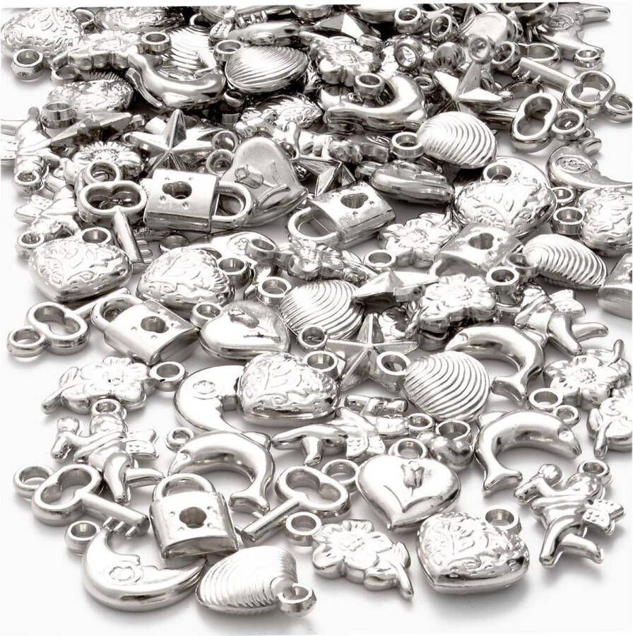 PacklinQ Zilveren bedels afm 15-20 mm gatgrootte 3 mm 80gr 1 doos