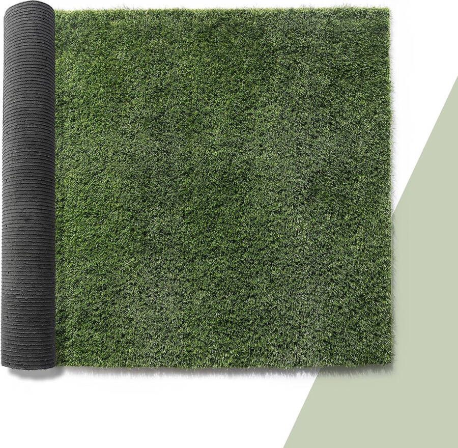 Paco Home Kunstgras Tuin Balkon Terras Grastapijt Indoor Outdoor Vloerkleed Wasbaar Natuurlijk Zacht Natuur Uitstraling Model:25mm Maat:133x200cm
