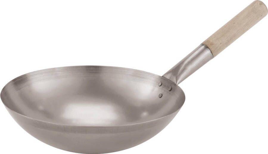 Paderno wokpan incl. steel staal hout ø 30 5 cm