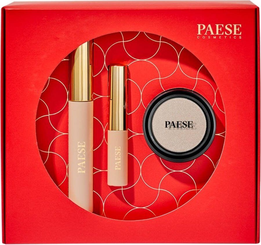 Paese Eyegasm Set mascara met conditioner 8ml + vloeibare eyeliner met conditioner 4ml + pareloogschaduw 09 2g