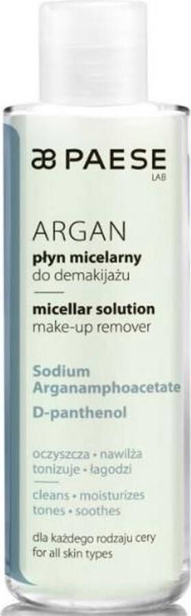 Paese Gezichtsreiniger Micellar Water Argan Unisex