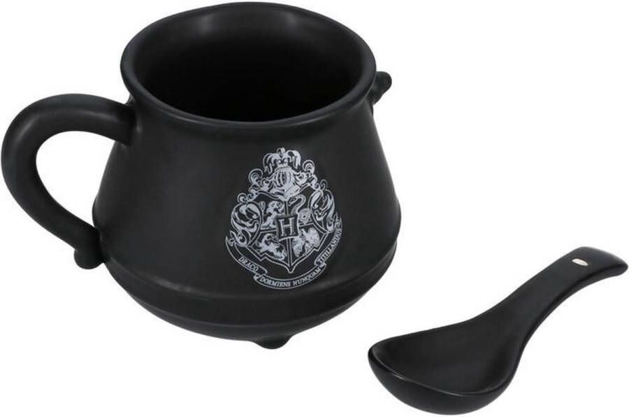 Paladone Cauldron Soup Mug and Spoon Set 0 5 l Zwart Keramisch Mok Soep