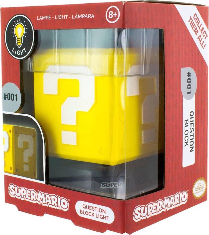 Paladone Super Mario Bros. Question Block 3D Light Tafellamp Nachtlamp