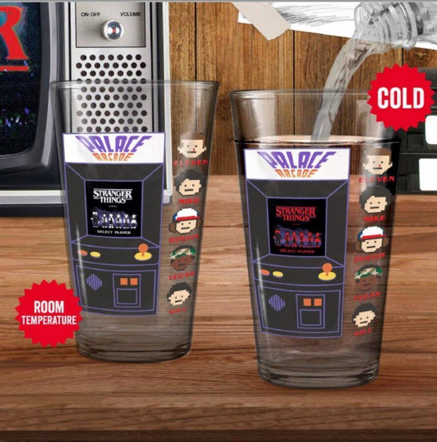 Paladone Stranger Things Palace Arcade Kleurwisselglas
