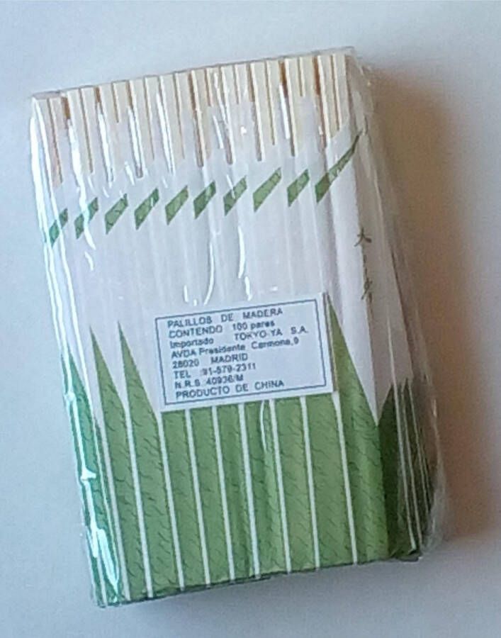 Palillos de Madera eetstokjes bamboe 20 cm 100 paar