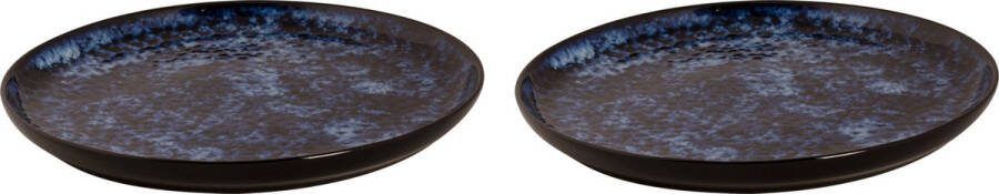 Palmer Bord Bama Blue 27 cm Blauw Stoneware 2 stuks