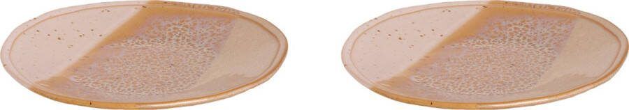 Palmer Bord Beach 22 cm Beige Stoneware 2 stuks