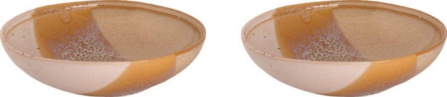 Palmer Bord diep Beach 22 cm Beige Stoneware 2 stuk(s)