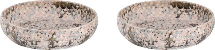 Palmer Bord diep Confetti 21 cm Roze Stoneware 2 stuk(s)