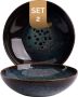 Palmer Bord diep Eccentric 22 cm Blauw Stoneware 2 stuk(s) - Thumbnail 1