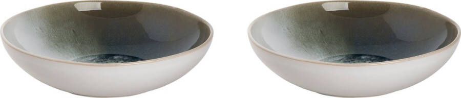 Palmer Bord diep Nordic 22.5 cm Wit Stoneware 2 stuks