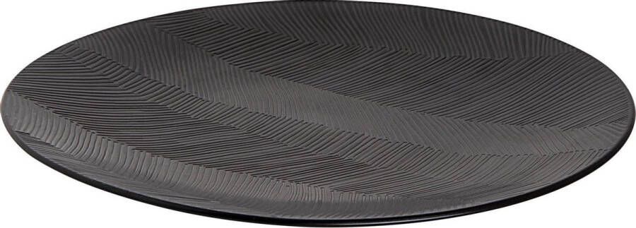 Palmer Bord Leaf 27 cm Zwart Stoneware 1 stuk(s)