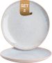 Palmer Bord Light Blue Sea 28.5 cm Blauw Wit Stoneware 2 stuk(s) - Thumbnail 1