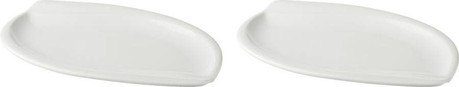 Palmer Bord White Delight 28 x 19 cm Wit Porselein 2 stuks