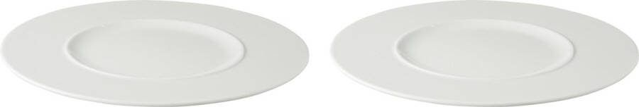 Palmer Bord White Delight 29 cm Wit Porselein 2 stuks