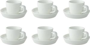Palmer Espressokop en schotel Da Vinci 9 cl 11 cm Offwhite Porselein 6 stuk(s)