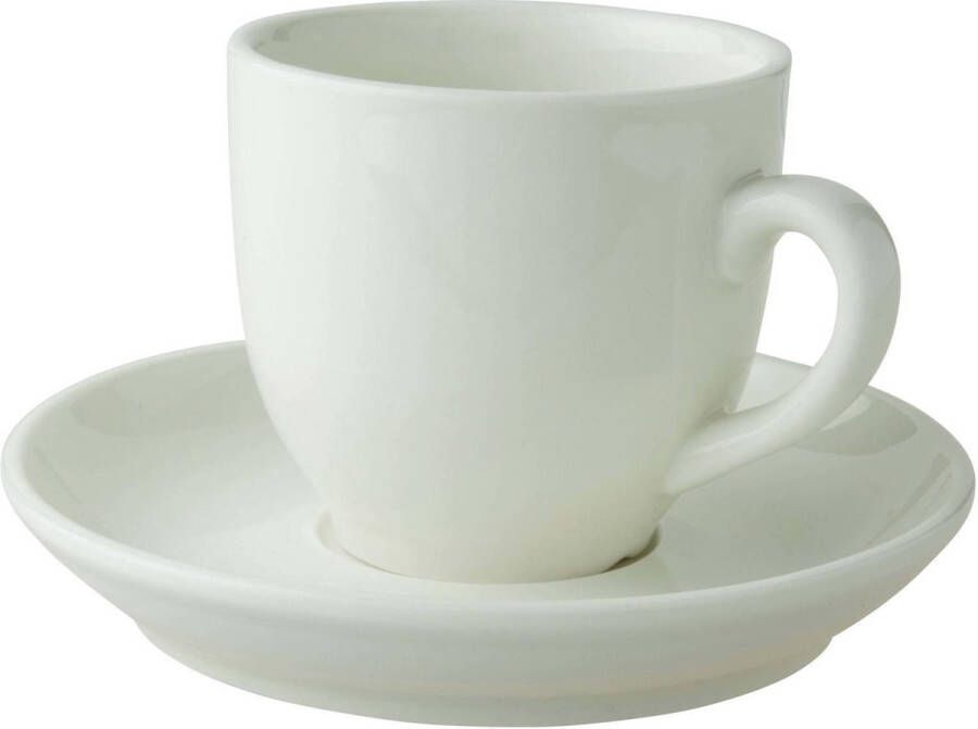 Palmer Koffiekop en schotel Robusta 14 cl 12.5 cm Offwhite Porselein 12 stuk(s)