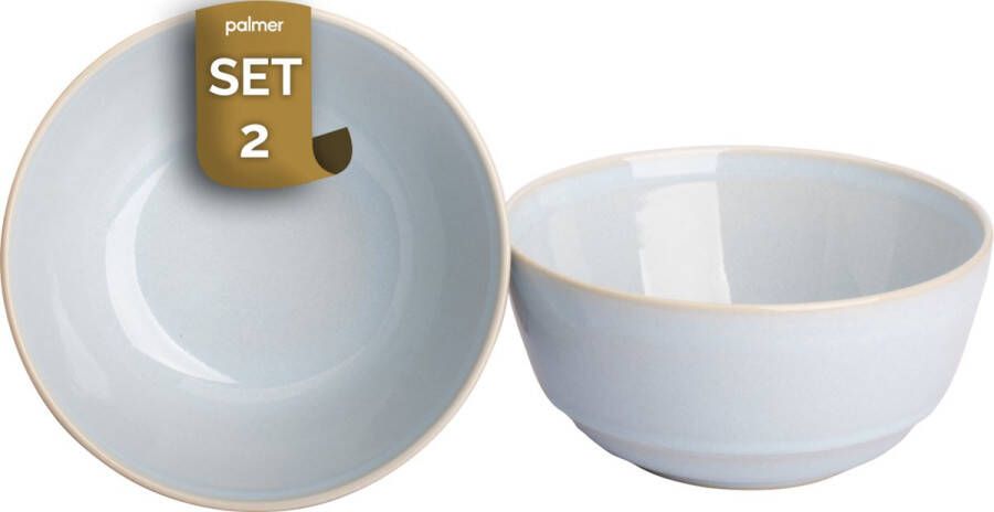 Palmer Schaal Barolo 16 cm 45 cl Lichtblauw Stoneware 2 stuk(s)