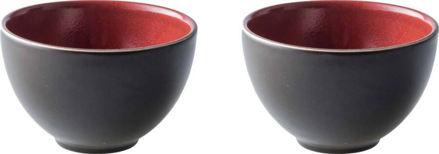 Palmer Schaal Lava 10 cm 30 cl Bruin Rood Stoneware 2 stuk(s)