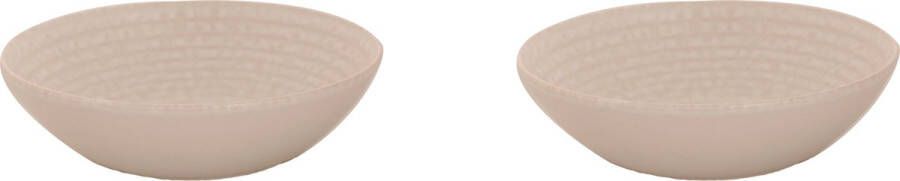 Palmer Schaal Ripple 17 cm 51 cl Offwhite Stoneware 2 stuks