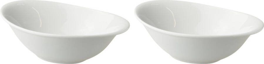 Palmer Schaal White Delight 21 x 13.5 cm 45 cl Wit Porselein 2 stuks