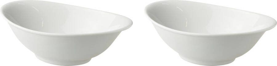 Palmer Schaal White Delight 25 x 16 cm 70 cl Wit Porselein 2 stuks