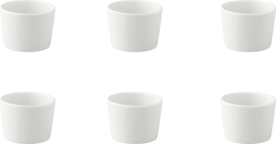 Palmer Schaal White Delight 6 cm 8 cl Wit Porselein 6 stuks