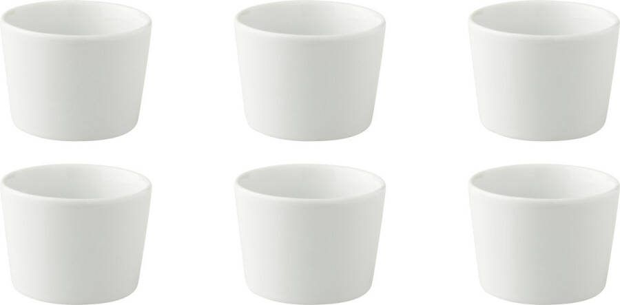 Palmer Schaal White Delight 7.5 cm 15 cl Wit Porselein 6 stuks