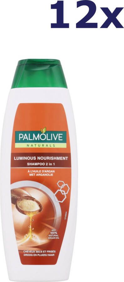 Palmolive Shampoo Luminous Nourishment 2in1 Argan Oil 12x350ml Voordeelverpakking