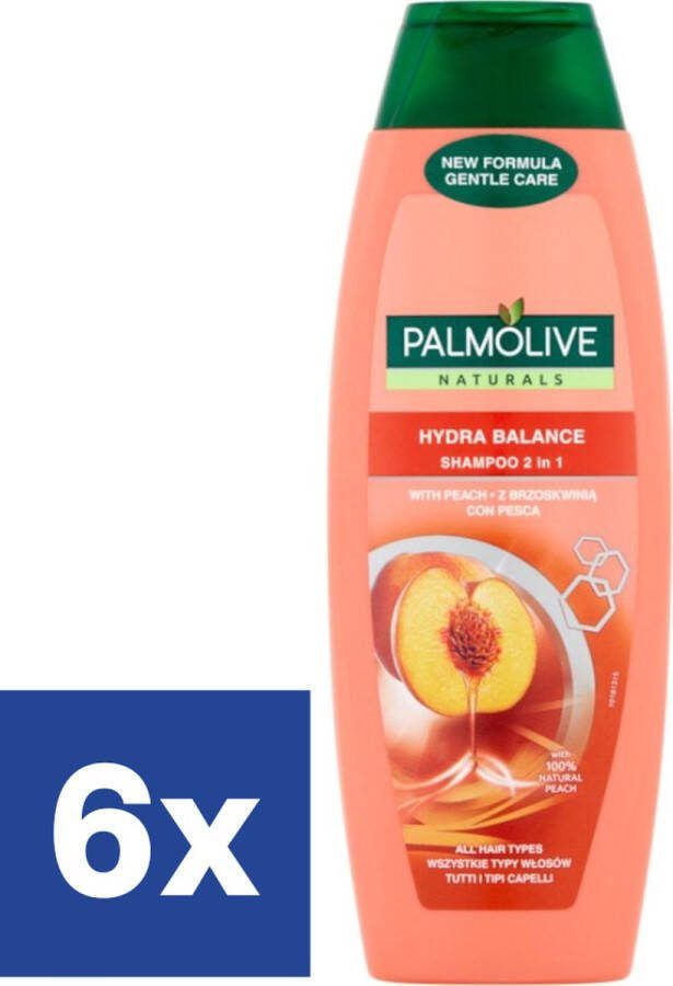 Palmolive 2in1 Shampoo Perzik 6 x 350 ml