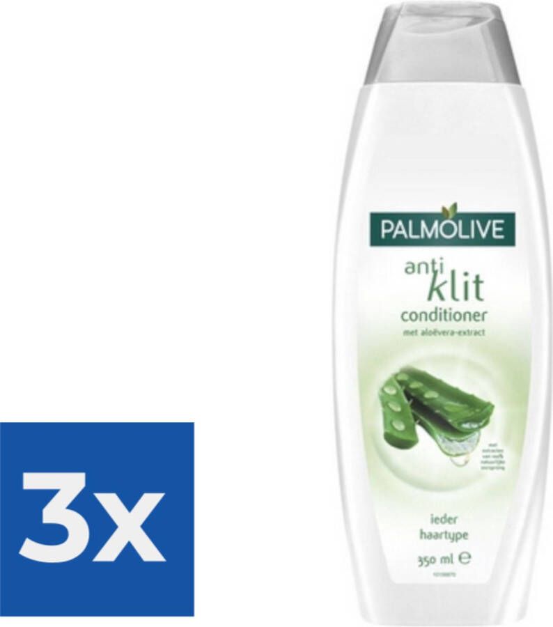 Palmolive Conditioner Anti Klit Aloë Vera 350 ml Voordeelverpakking 3 stuks