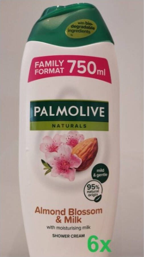 Palmolive Douchegel Almond Blossom &Almond Milk 6 x 750 ml Voordeelverpakking