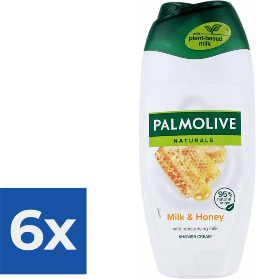 Palmolive Douchegel Honing & Melk 250 ml Voordeelverpakking 6 stuks