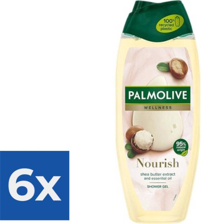 Palmolive Douchegel Nourish Shea Butter 500 ml Voordeelverpakking 6 stuks