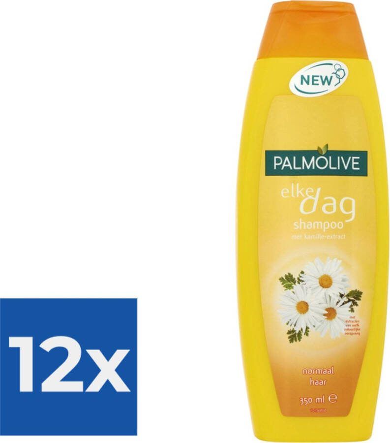 Palmolive Elke Dag Shampoo met Kamille-Extract 350 ml Voordeelverpakking 12 stuks