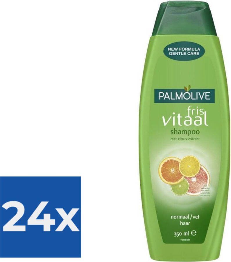 Palmolive Fris Vitaal Shampoo met Citrus-Extract 350 ml Voordeelverpakking 24 stuks